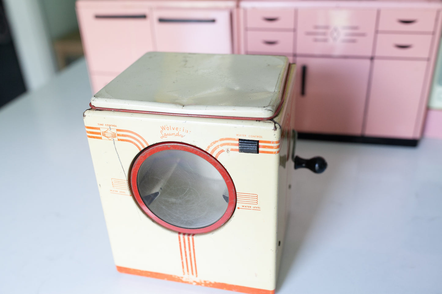 Vintage 40s-50s Wolverine Metal Toy Washer - Tin Toy Washing Machine