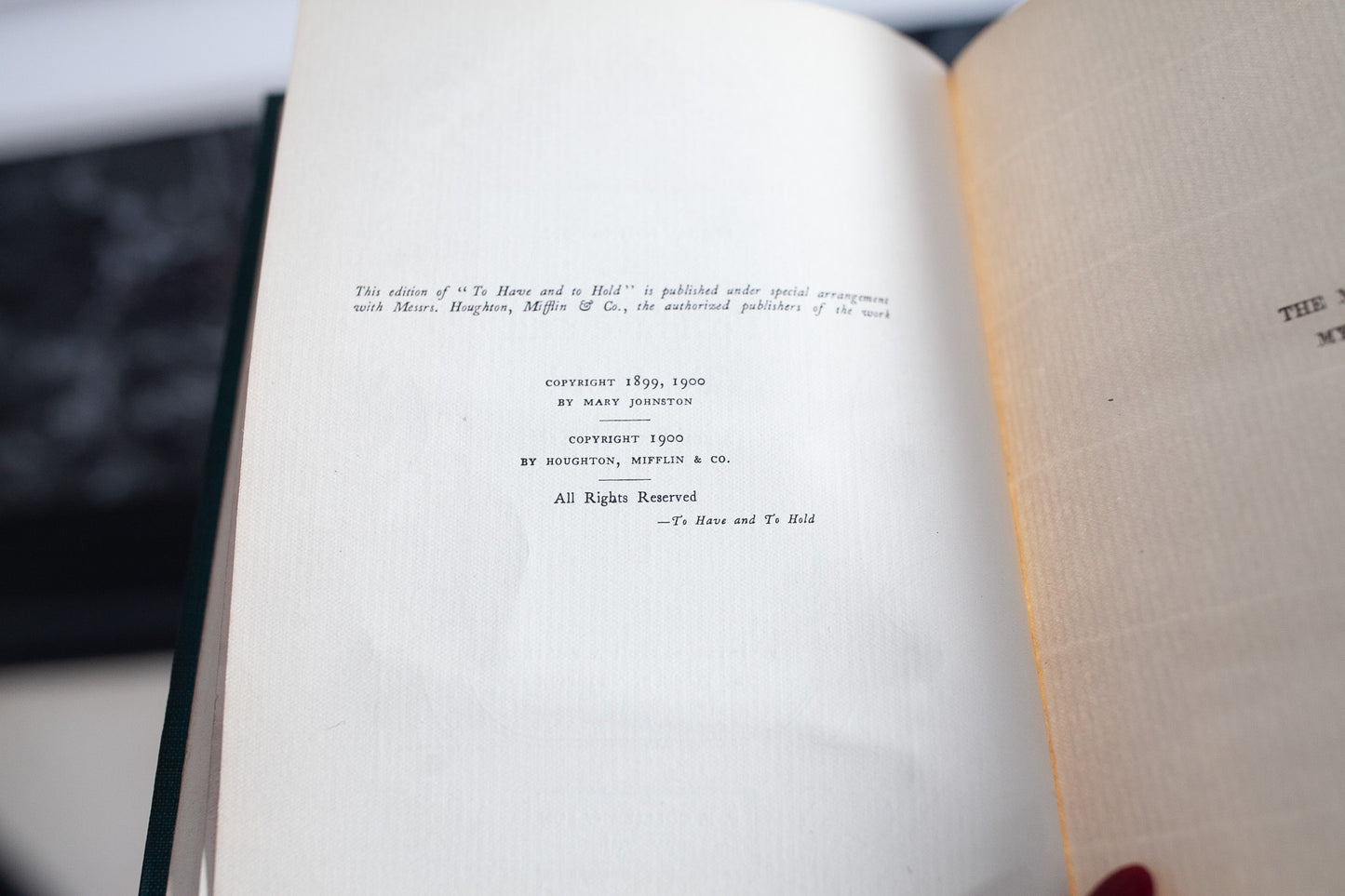 To Have and To Hold- Antique Book The American Classical Romances- Mary Johnston