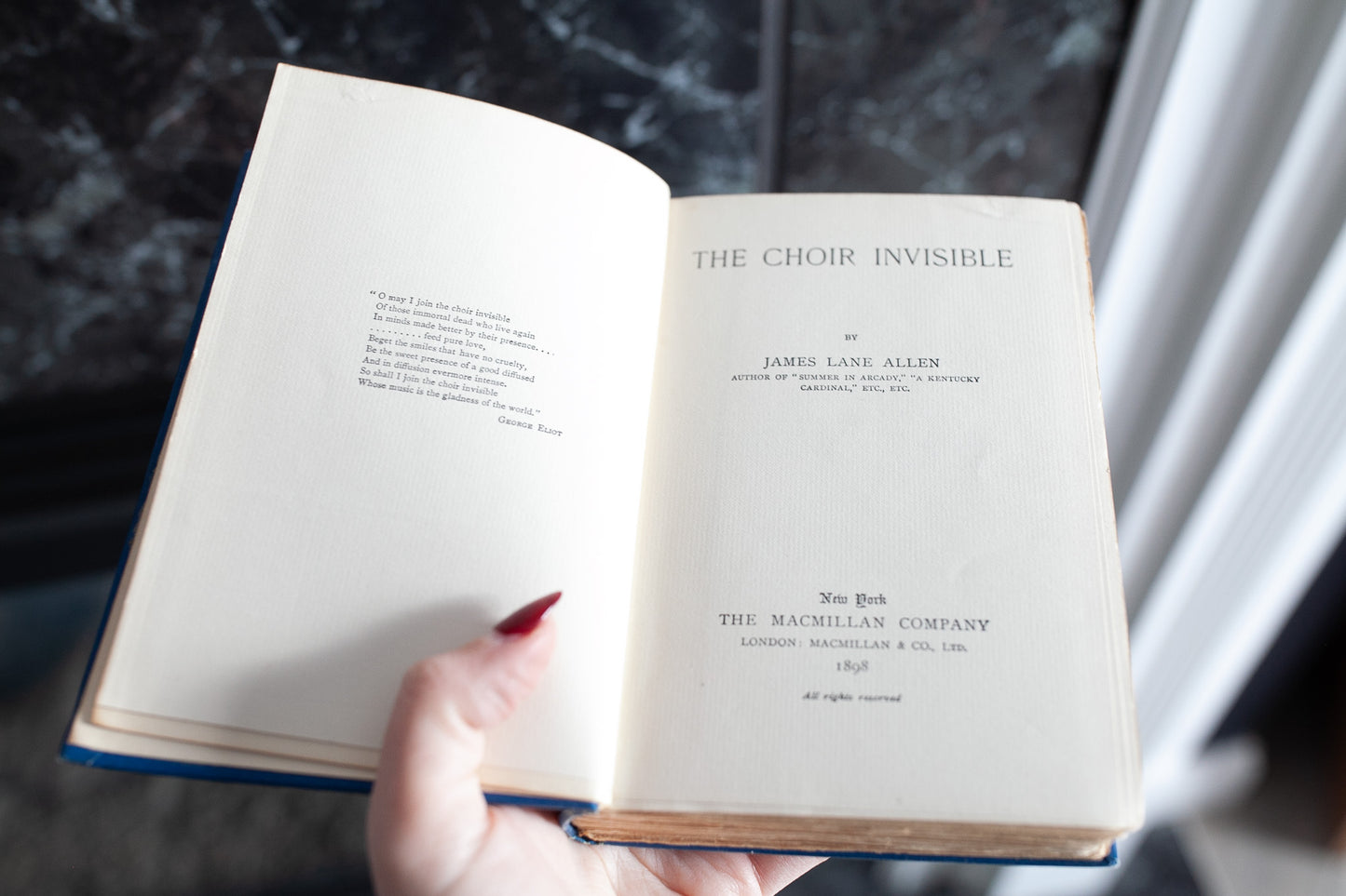 The Choir Invisible - Antique Blue Book- James Lane Allen-