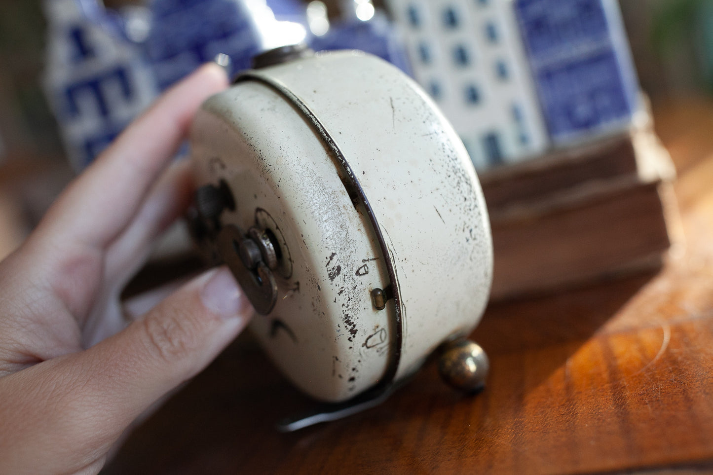 Vintage Clock - Beige Alarm Clock Kienzle