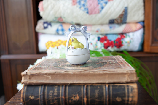 Vintage Chick and Egg- Porcelain Lefton Easter Decor
