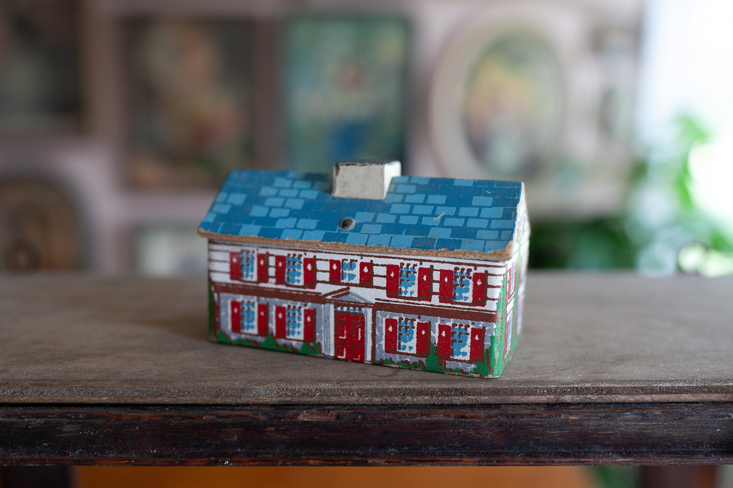 Vintage House- Keystone House- Wood and Masonite Miniature House 1940's