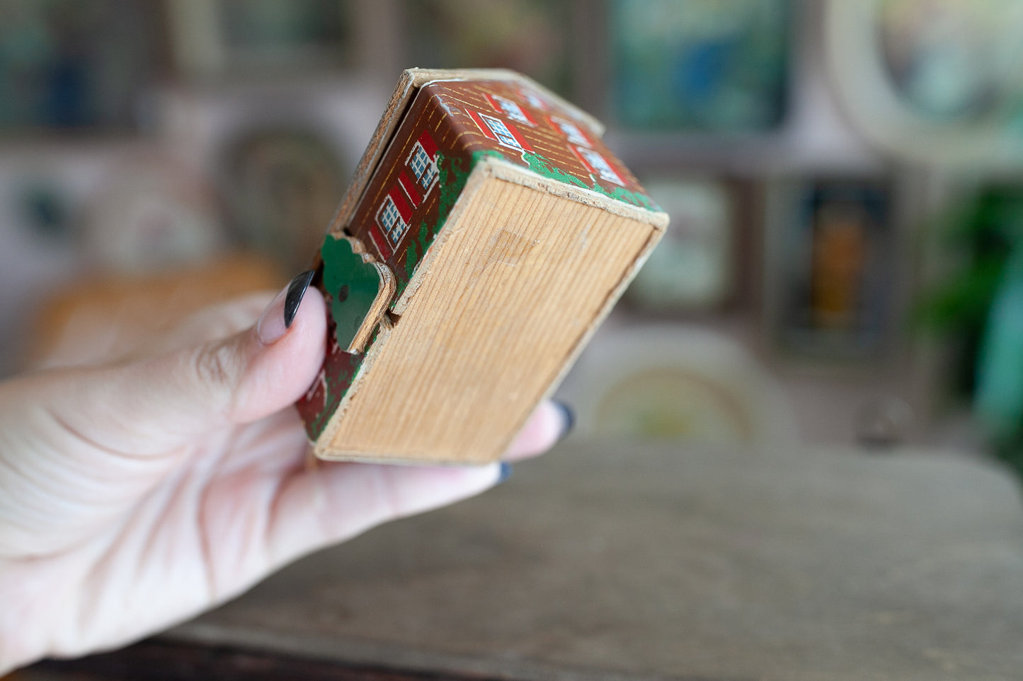 Vintage House- Keystone House- Wood and Masonite Miniature House 1940's