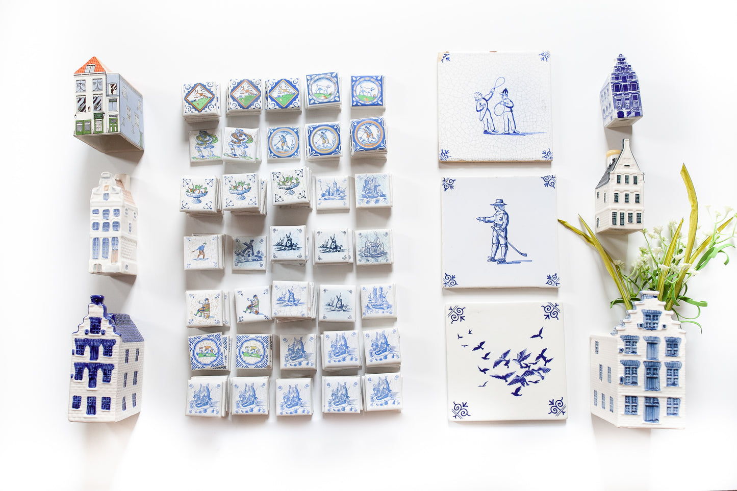 Vintage Tile - Small Tile - Dutch Tile - Netherlands- Porcelain Tile - Qty 1 Ship