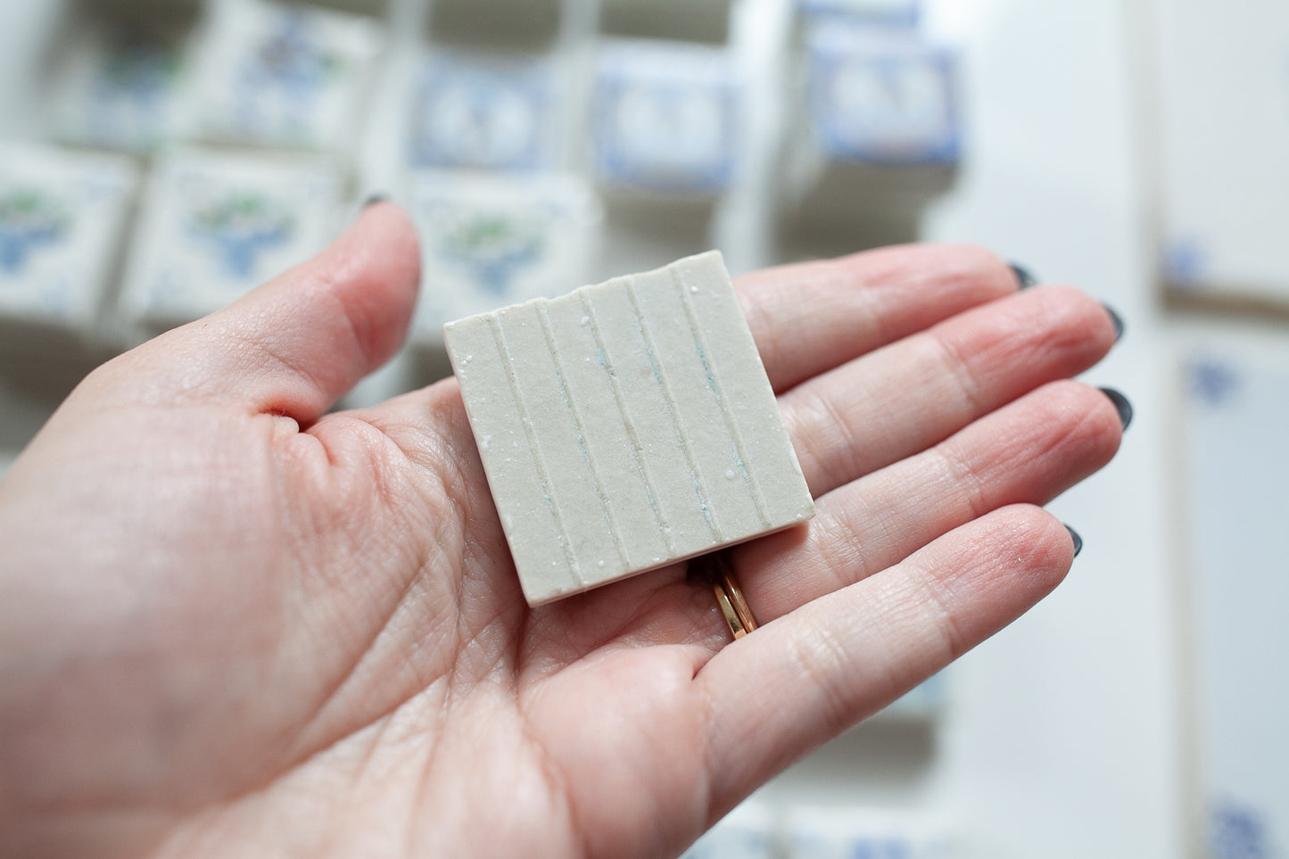 Vintage Tile - Small Tile - Dutch Tile - Netherlands- Porcelain Tile - Qty 1 Fruit Bowl Tile