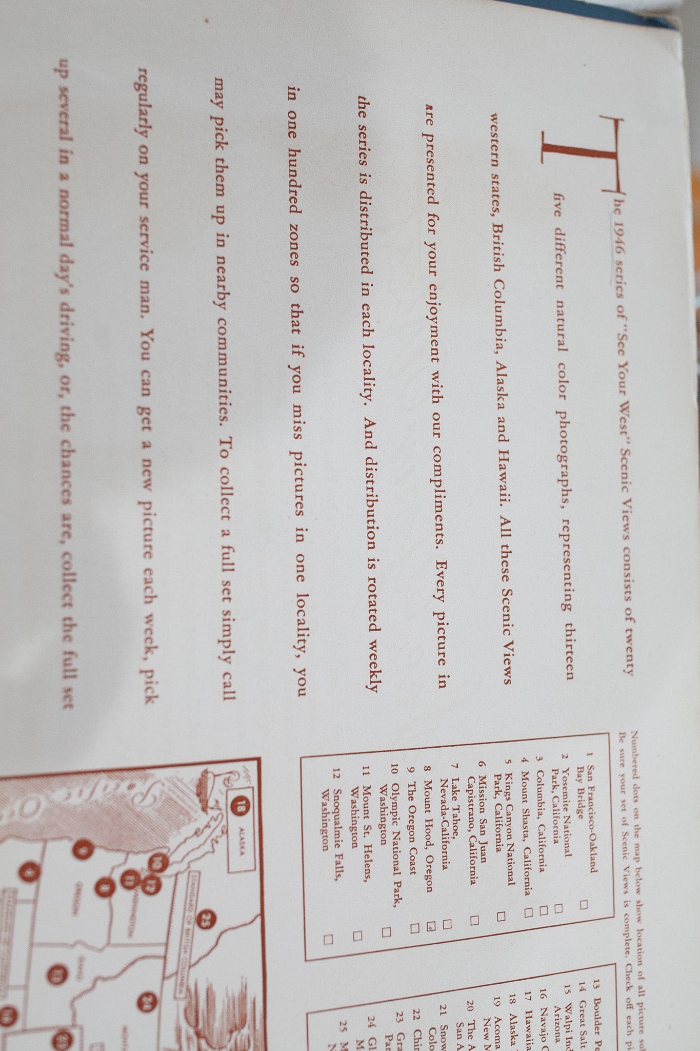 1946 Edition "See Your West" Standard of California Spiral w/ Art Prints