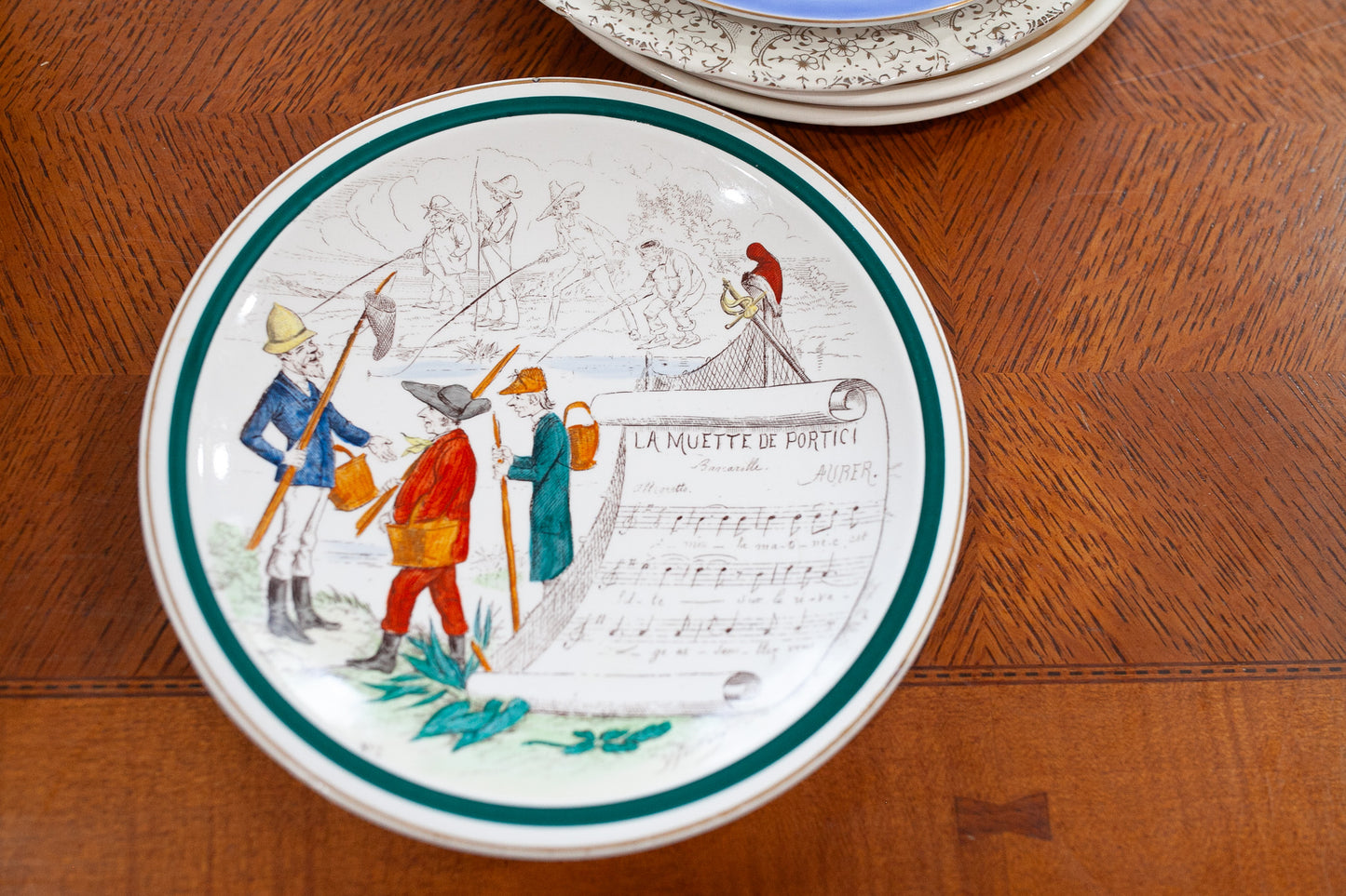 Vintage Parry Vielle PV French Opera Plate La Muette De Portici- Vintage Plate