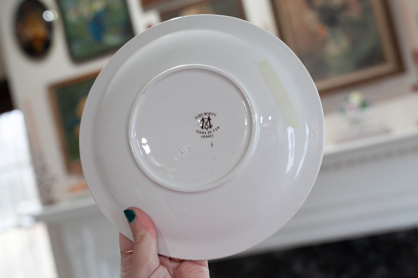 Vintage Parry Vielle PV French Opera Plate La Muette De Portici- Vintage Plate