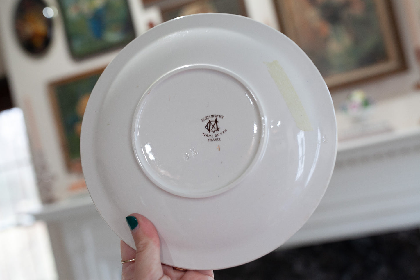 Vintage Parry Vielle PV French Opera Plate La Muette De Portici- Vintage Plate