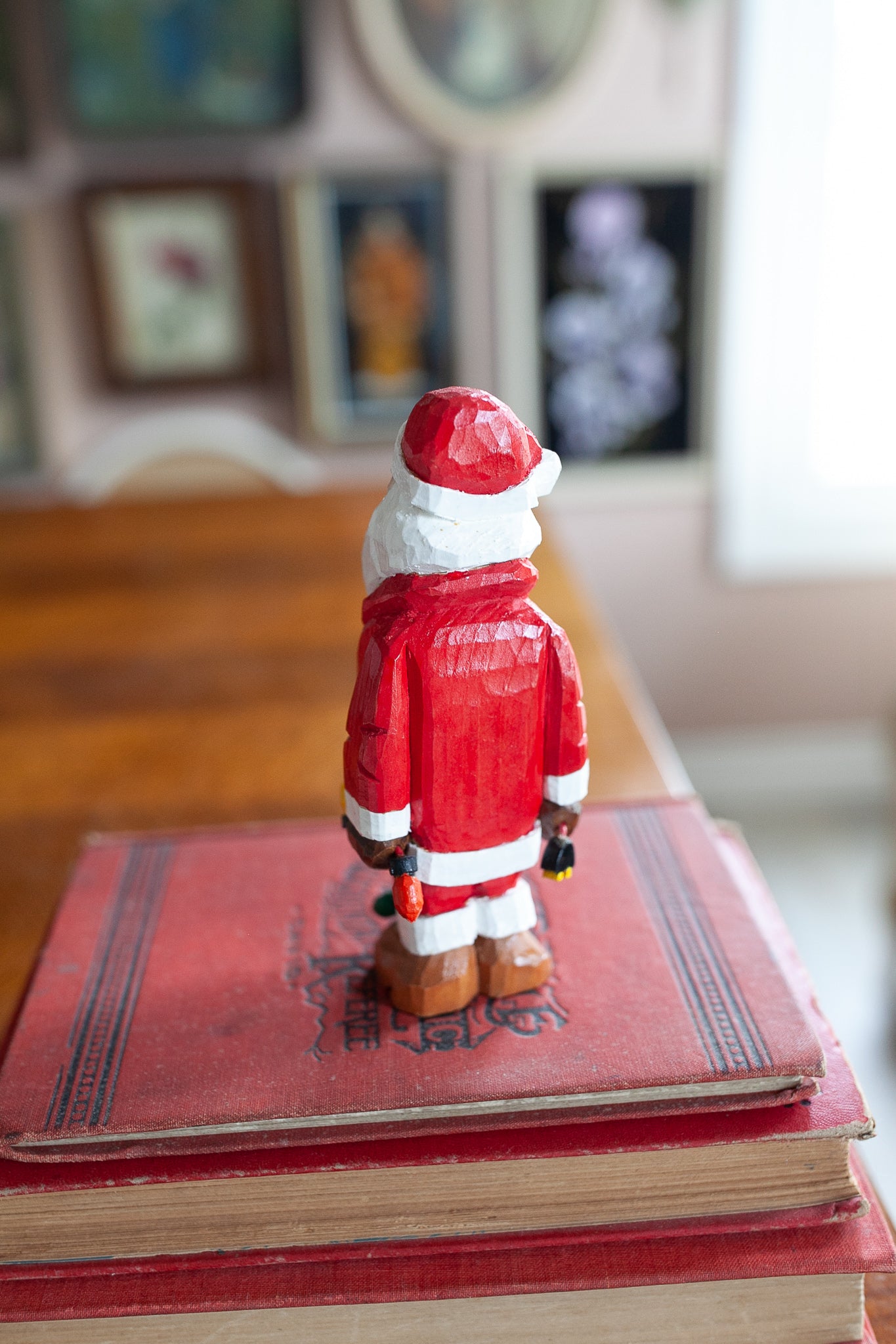 Vintage Santa - Wooden Carved Santa - Christmas Decor