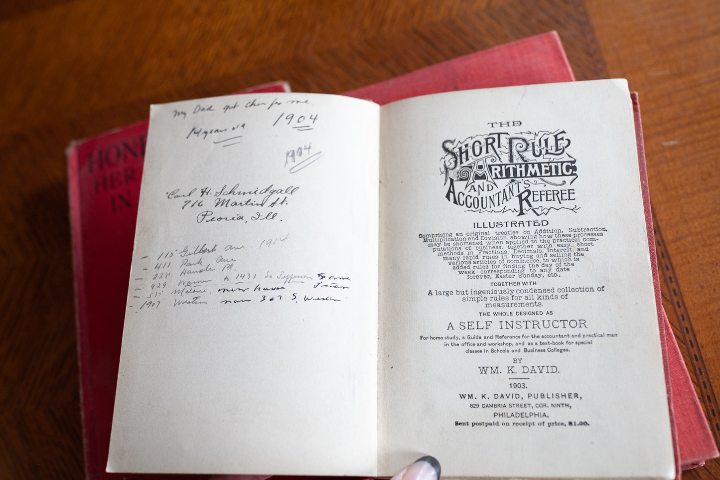 Vintage Stack of Red Books