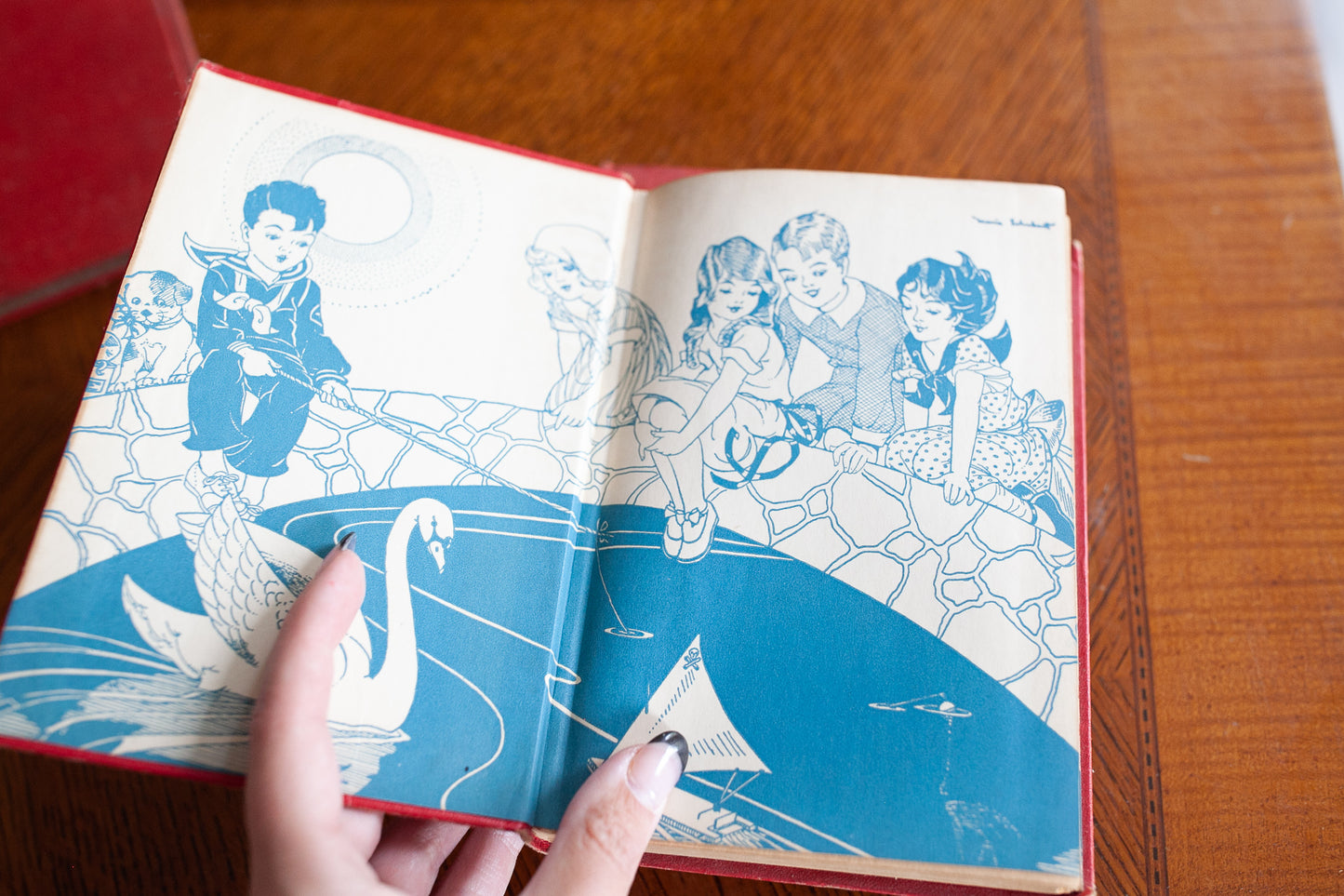 Vintage Stack of Red Books