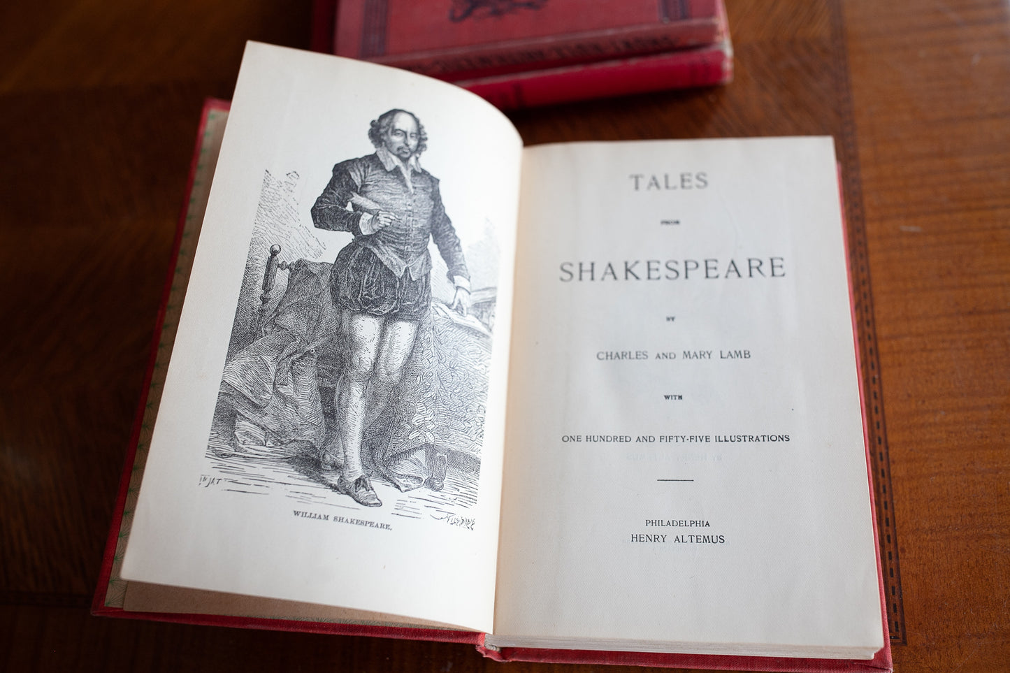 Vintage Stack of Red Books