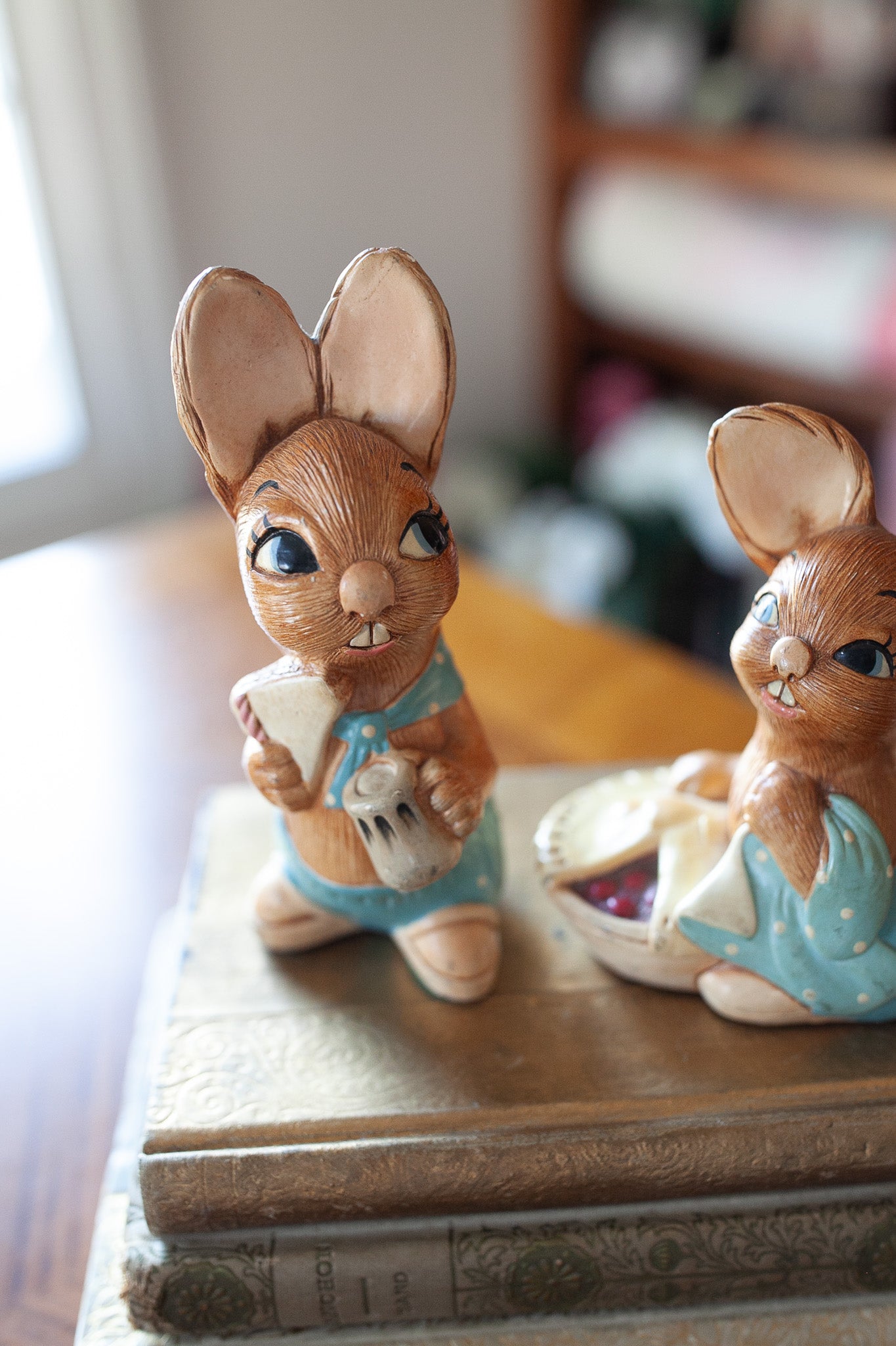 Vintage Pendelfin Rabbits- Pair of Rabbits -Pie Face and Muncher