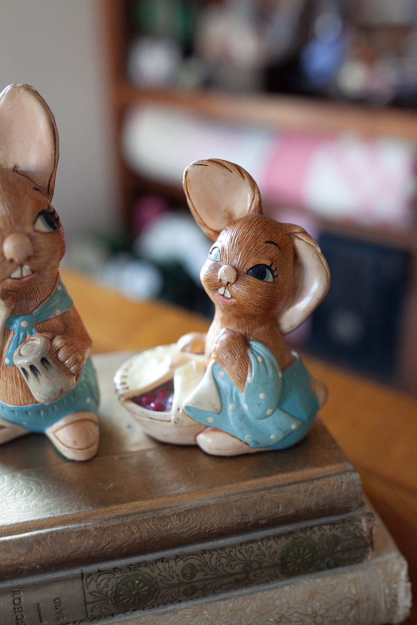 Vintage Pendelfin Rabbits- Pair of Rabbits -Pie Face and Muncher