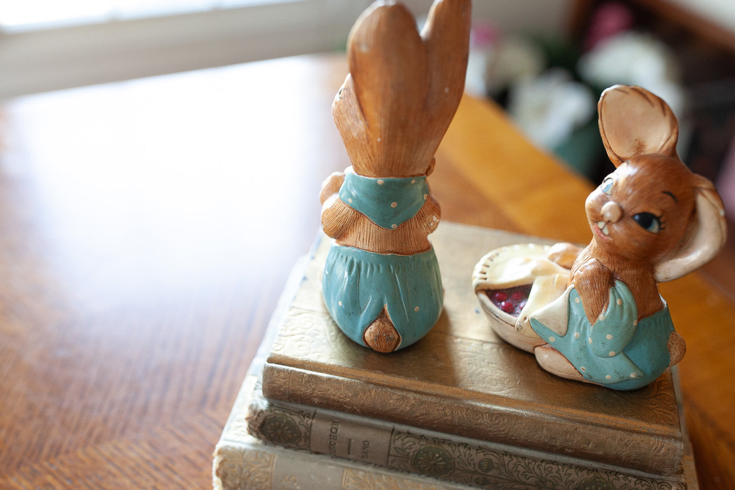 Vintage Pendelfin Rabbits- Pair of Rabbits -Pie Face and Muncher