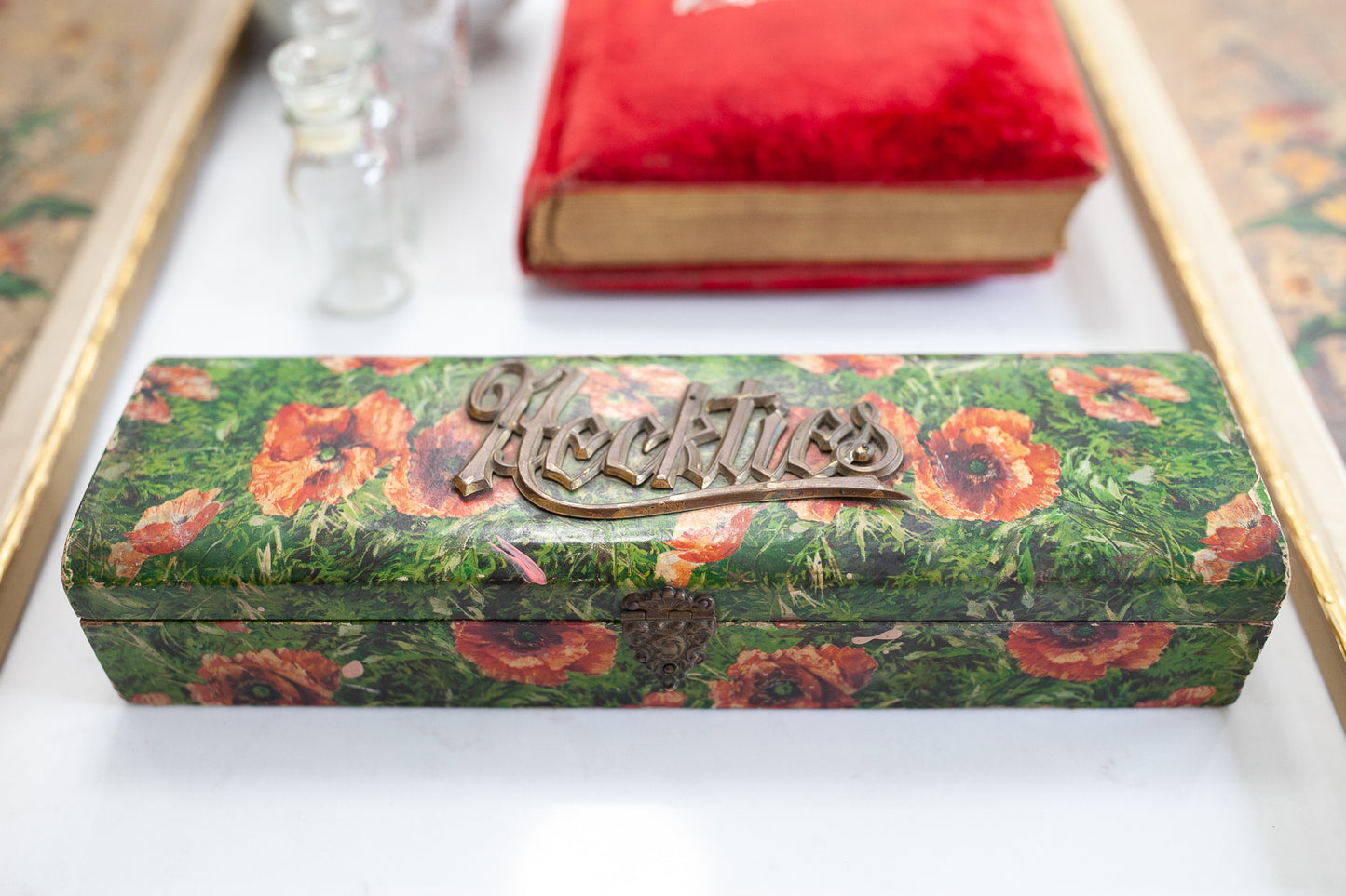 Necktie Box- Floral Box- Floral Paper Covered Box