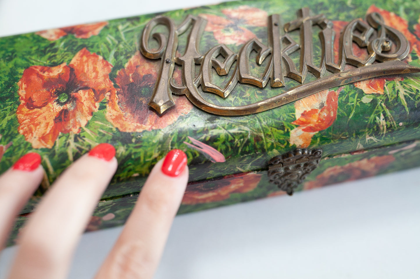 Necktie Box- Floral Box- Floral Paper Covered Box