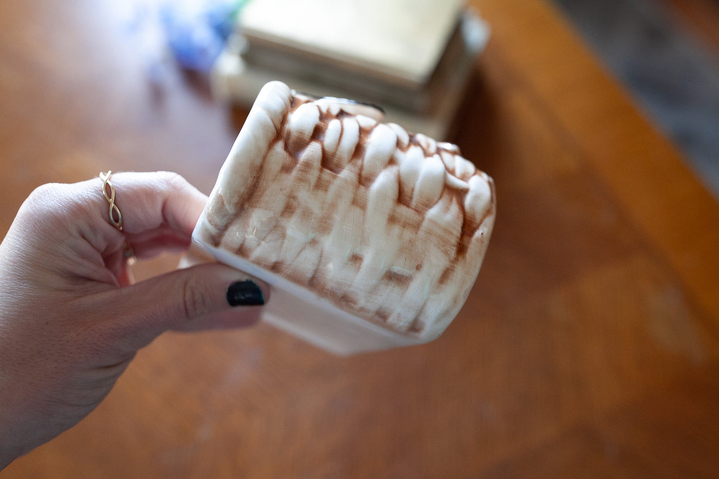 Nancy Pew Japan -Fish Basket -Vintage Porcelain Planter