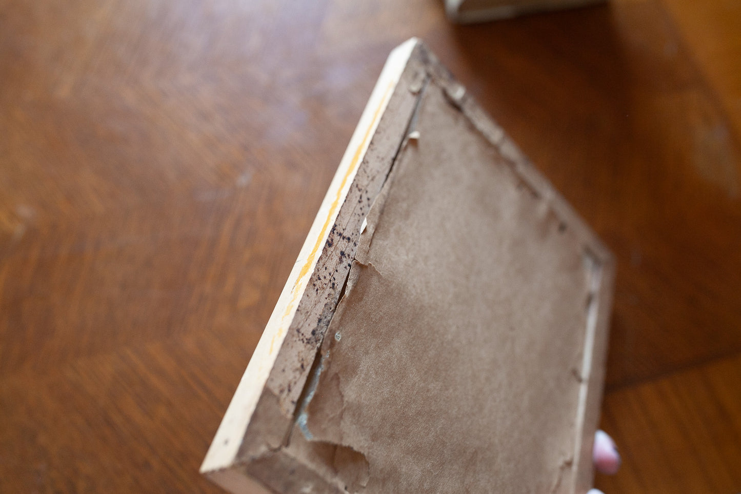 Vintage Artwork- Dutch Girl holding Flowers with her Dog