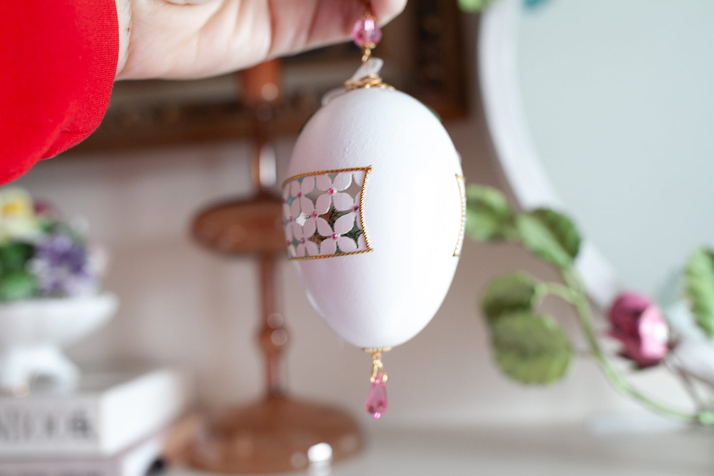 Lifetime Together Two Doves Egg Eggspressions Ornament- Egg Diorama