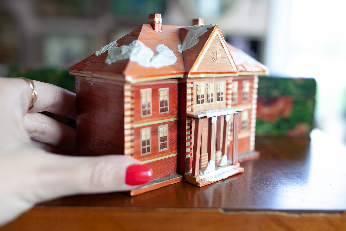 Vintage Straw House- Trinket House- Little House