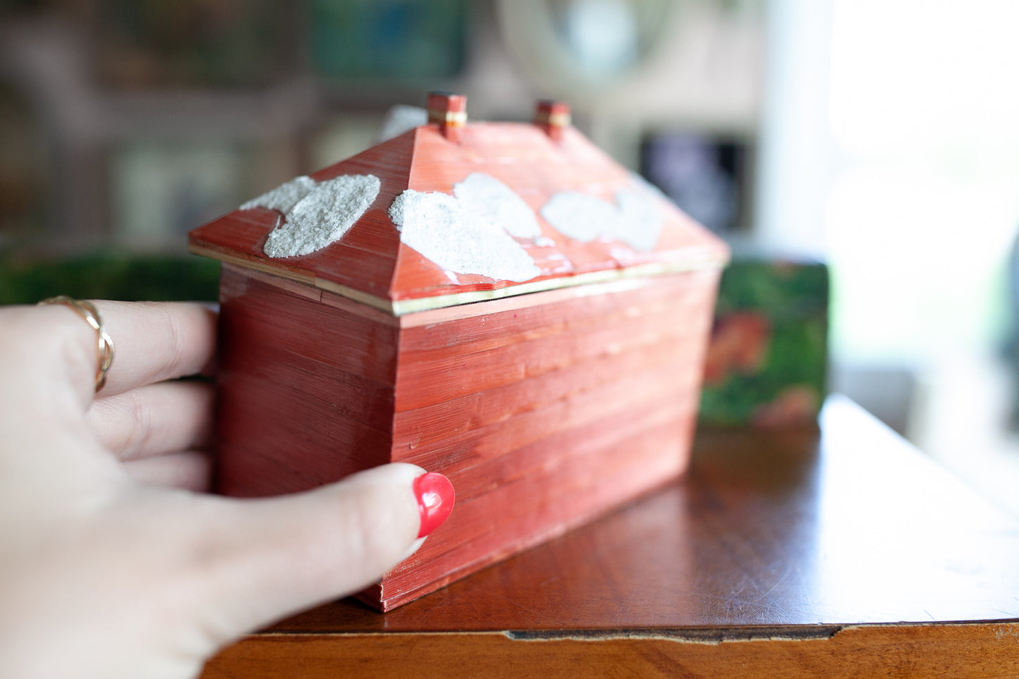 Vintage Straw House- Trinket House- Little House