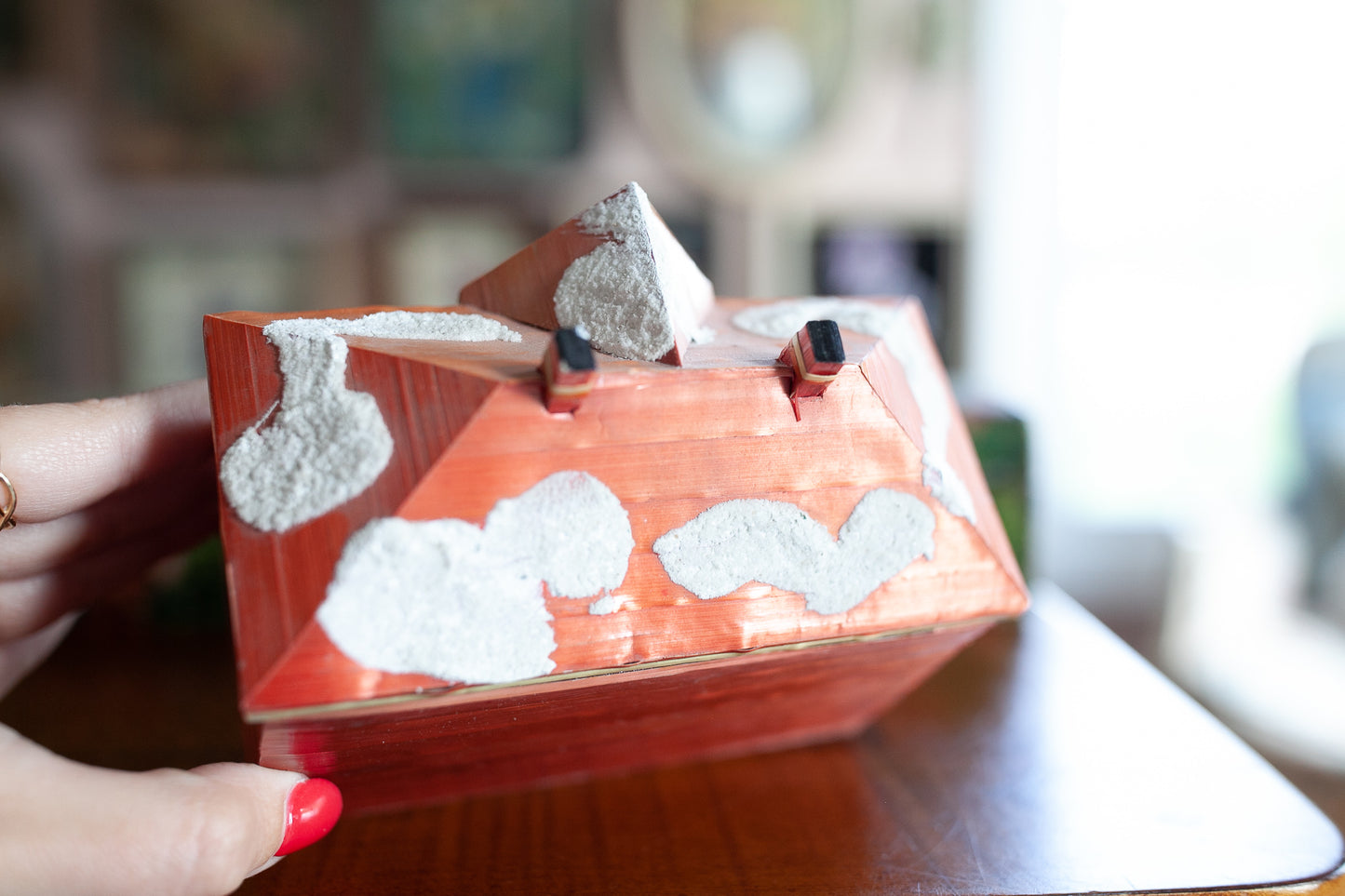 Vintage Straw House- Trinket House- Little House