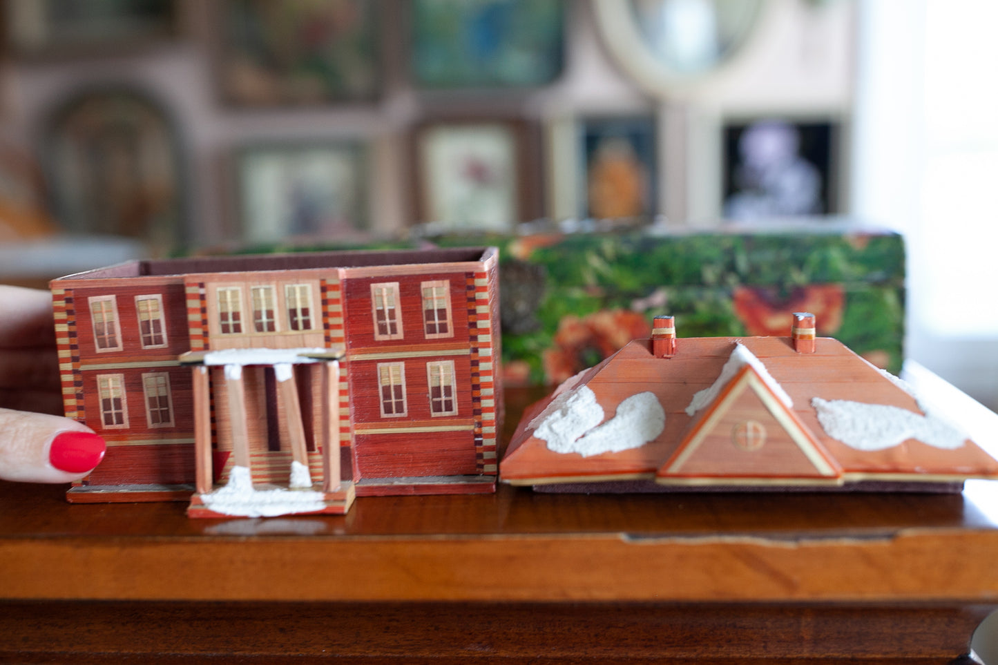 Vintage Straw House- Trinket House- Little House