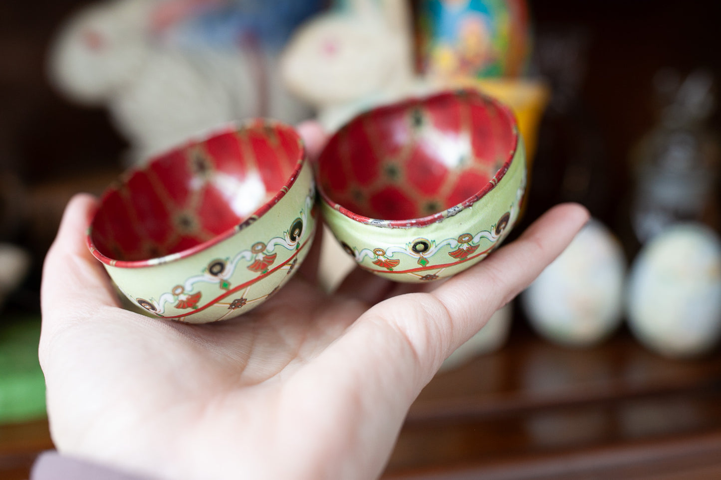 Vintage Faberge Tin Litho Egg Gift Box for Your Special Trinkets or Jewelry 1894