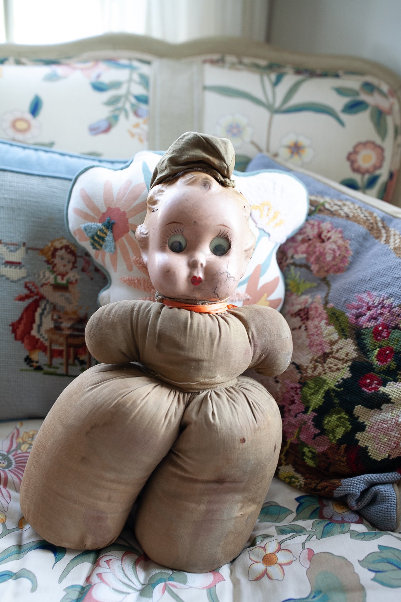 Vintage Googly Eyed Doll - Sailor Doll -Googly Eyed Sailor Boy Doll by Ralph A. Freundlich, Vintage 1937 Plush Toy with Google Eyes