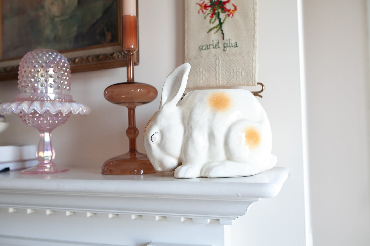 Vintage Bunny Rabbit Planter- Rabbit Planter Made in Japan- Vintage Easter