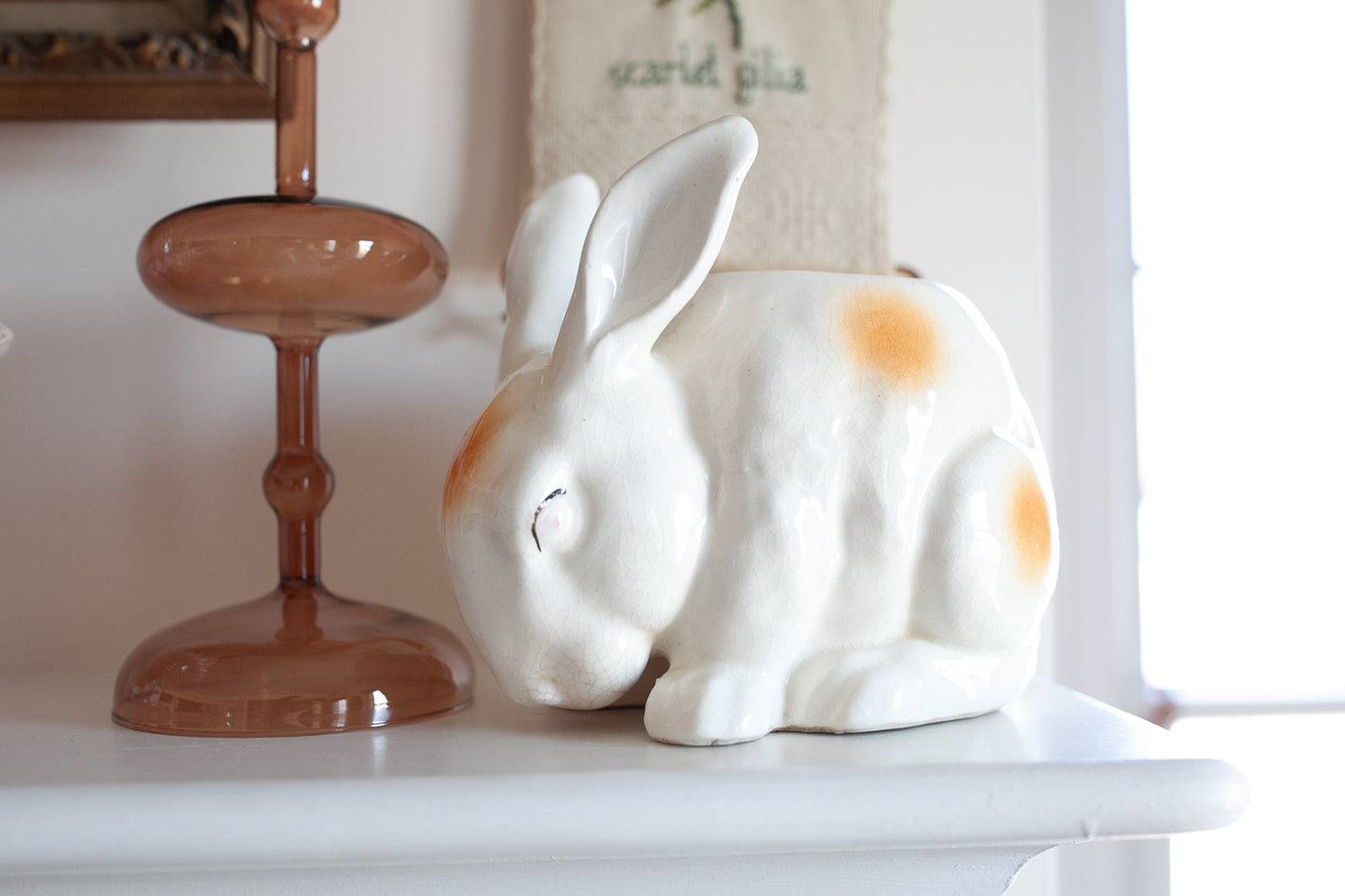 Vintage Bunny Rabbit Planter- Rabbit Planter Made in Japan- Vintage Easter