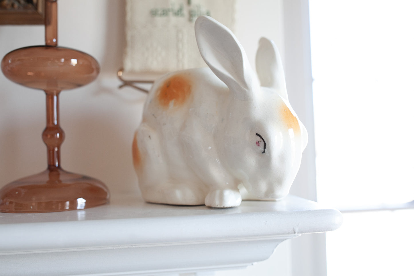Vintage Bunny Rabbit Planter- Rabbit Planter Made in Japan- Vintage Easter