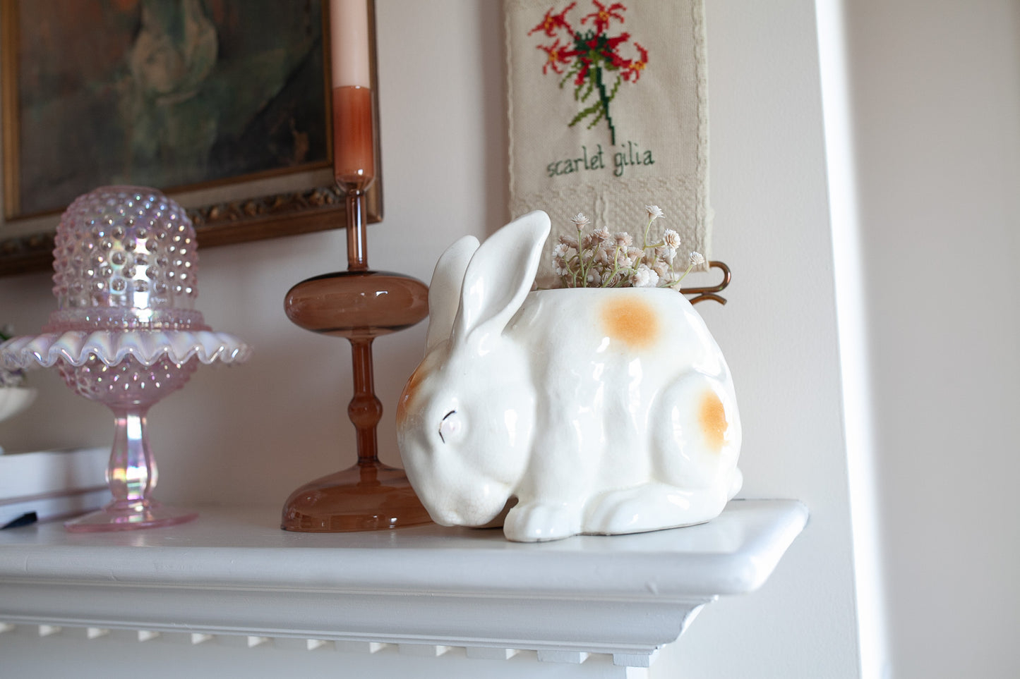 Vintage Bunny Rabbit Planter- Rabbit Planter Made in Japan- Vintage Easter