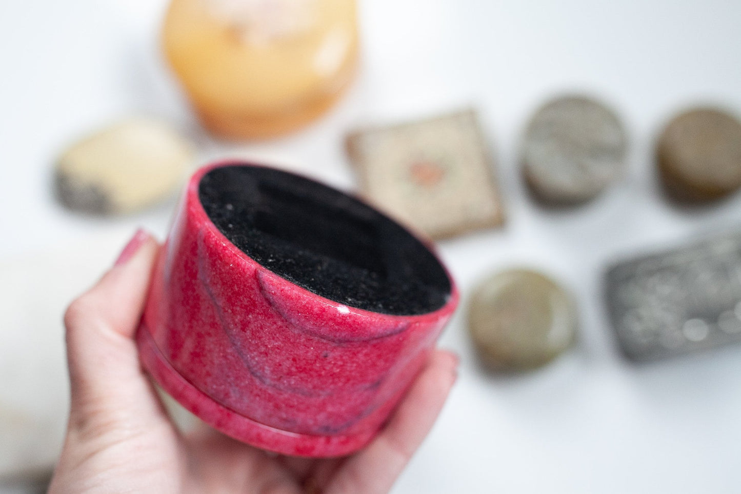 Vintage Trinket Boxes- Vintage pink box- flower box- jewelry box