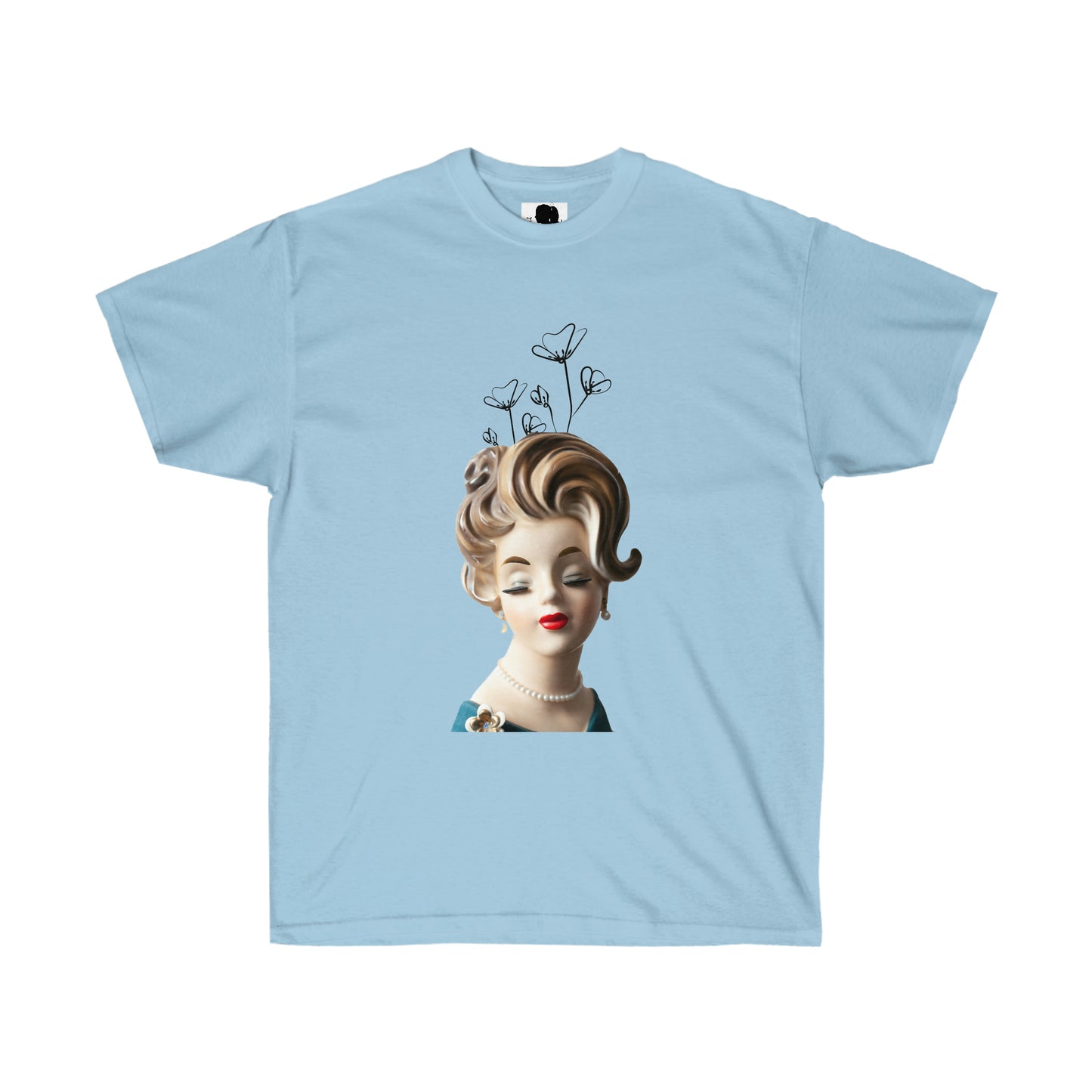Lady Head Vase Shirt - T-Shirt- Vintage Head Vase Shirt -Unisex Ultra Cotton Tee