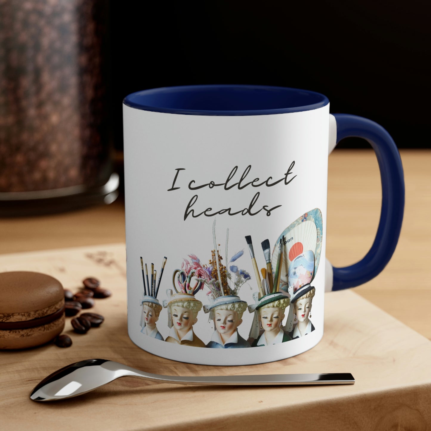 Lady Head Vase- Coffee Cup - Head Vase Collector- Accent Coffee Mug, 11oz