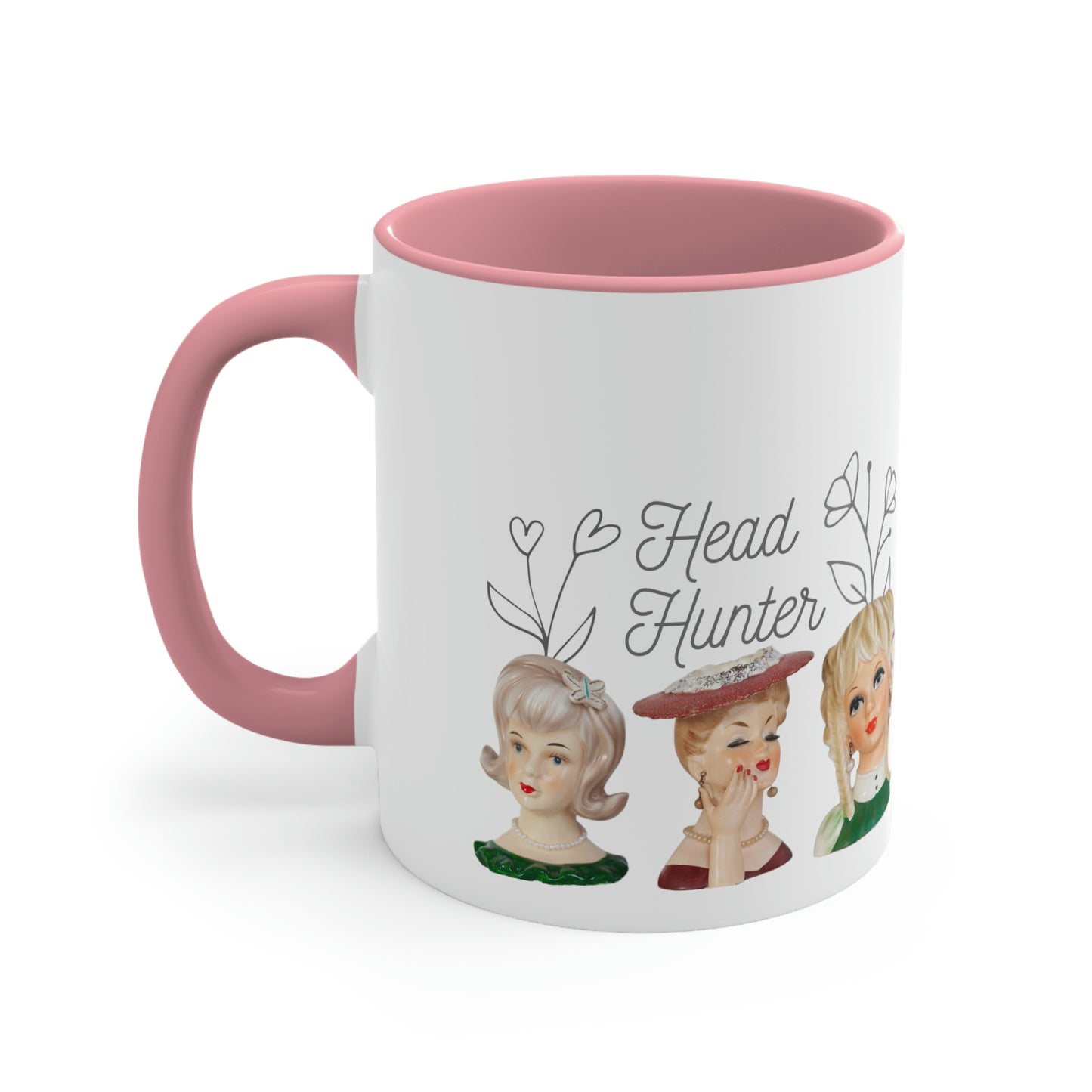 Lady Head Vase- Coffee Cup - Head Vase Collector- Accent Coffee Mug, 11oz