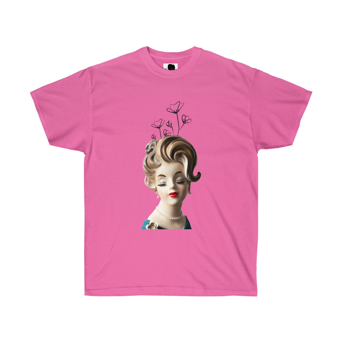 Lady Head Vase Shirt - T-Shirt- Vintage Head Vase Shirt -Unisex Ultra Cotton Tee
