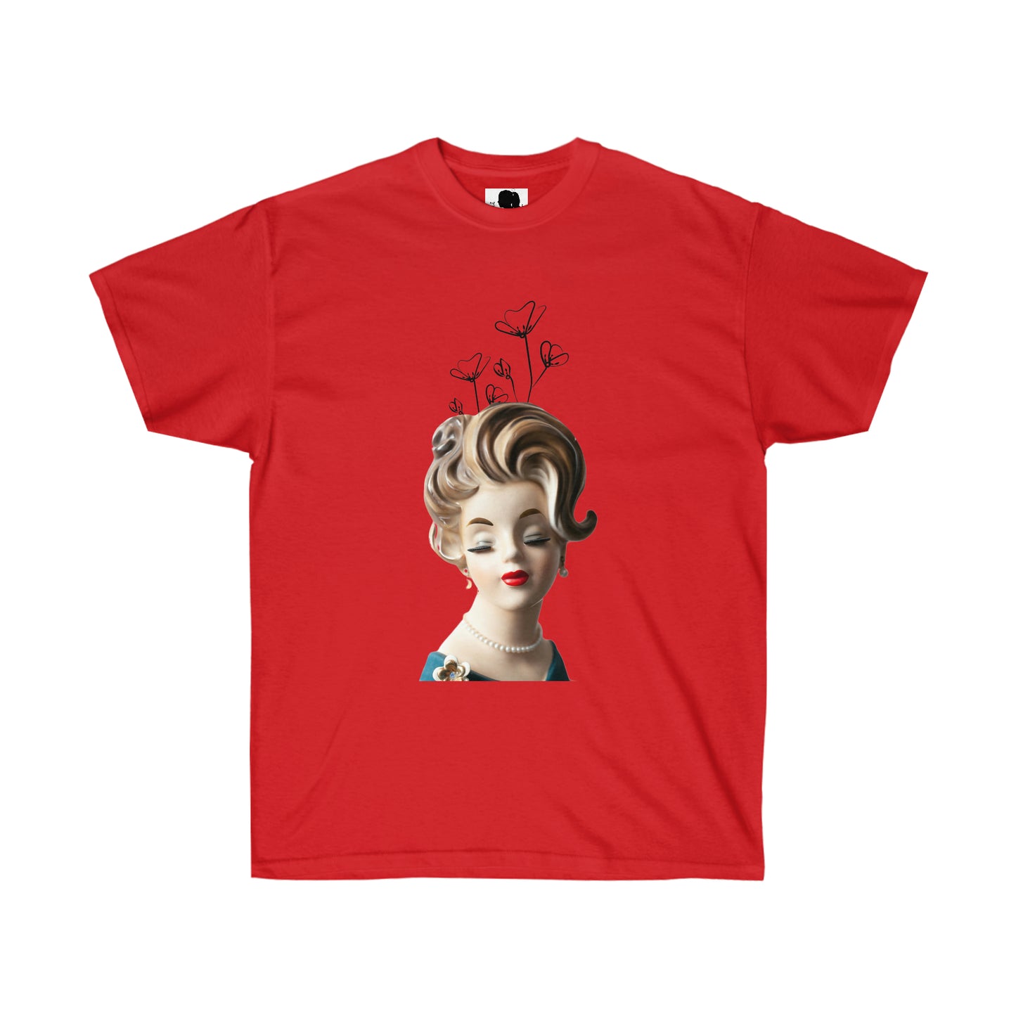 Lady Head Vase Shirt - T-Shirt- Vintage Head Vase Shirt -Unisex Ultra Cotton Tee
