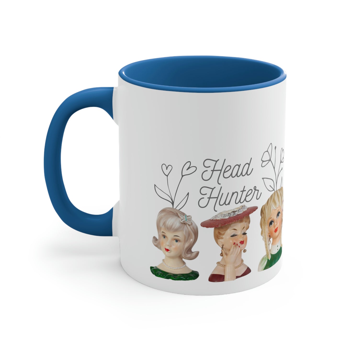Lady Head Vase- Coffee Cup - Head Vase Collector- Accent Coffee Mug, 11oz