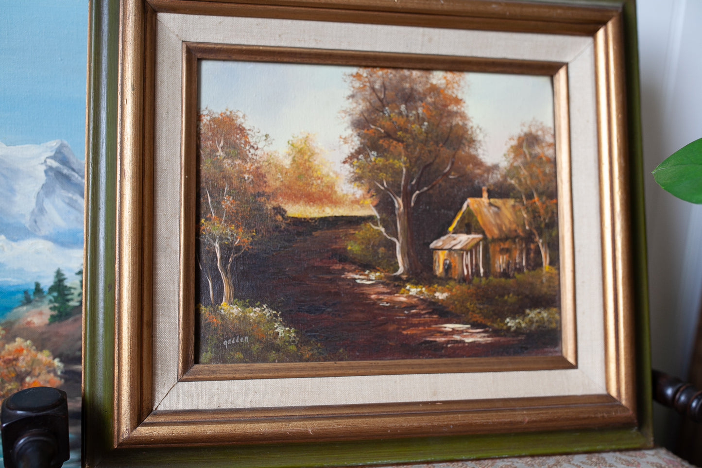 Vintage Painting -  Painting Framed- Cottage Landscape