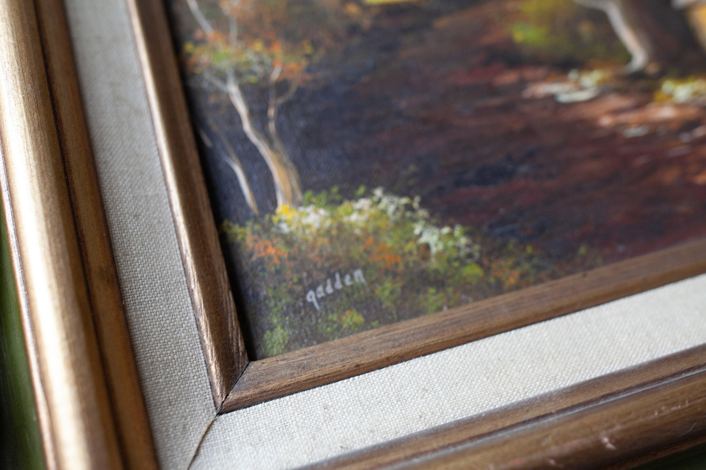 Vintage Painting -  Painting Framed- Cottage Landscape