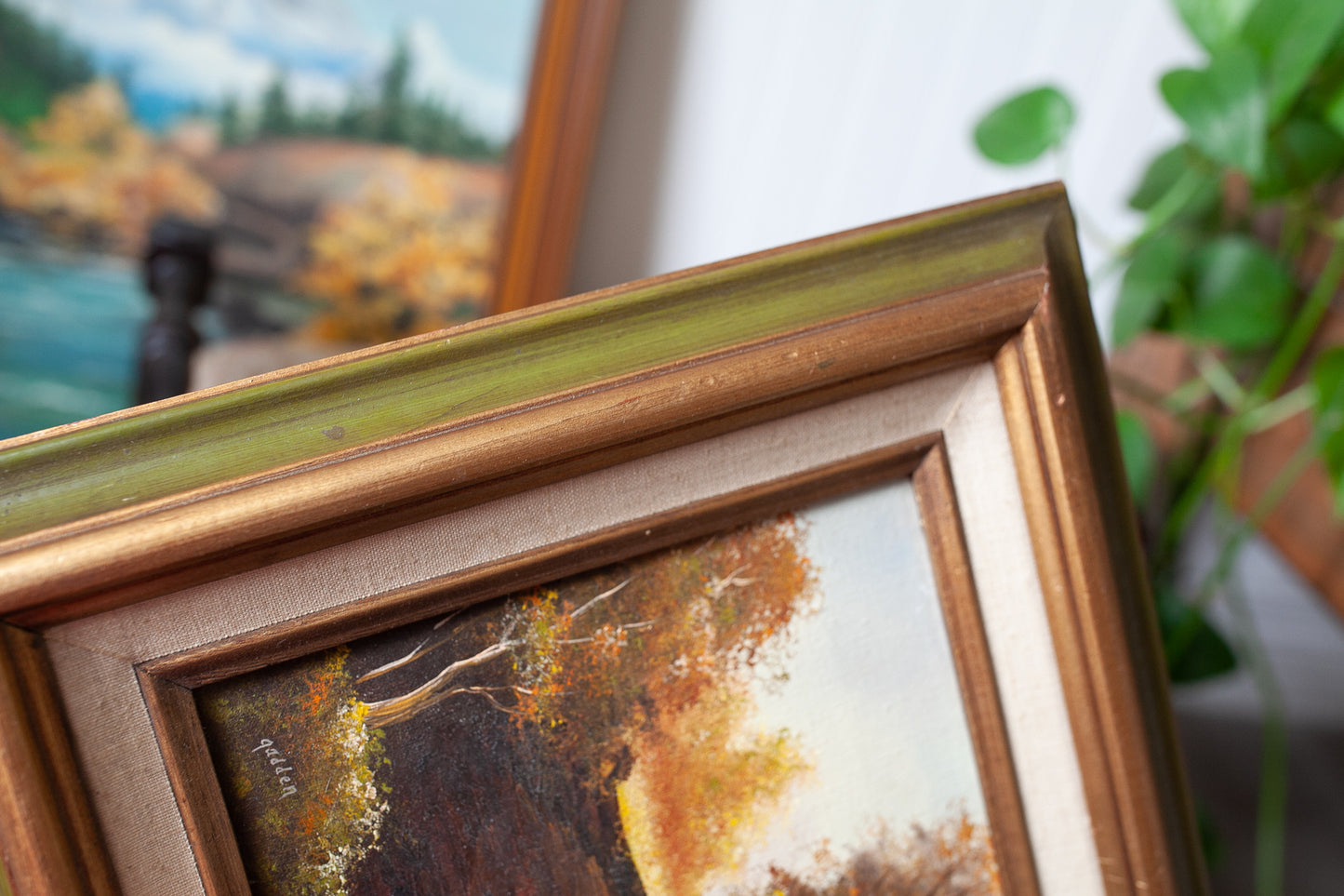 Vintage Painting -  Painting Framed- Cottage Landscape