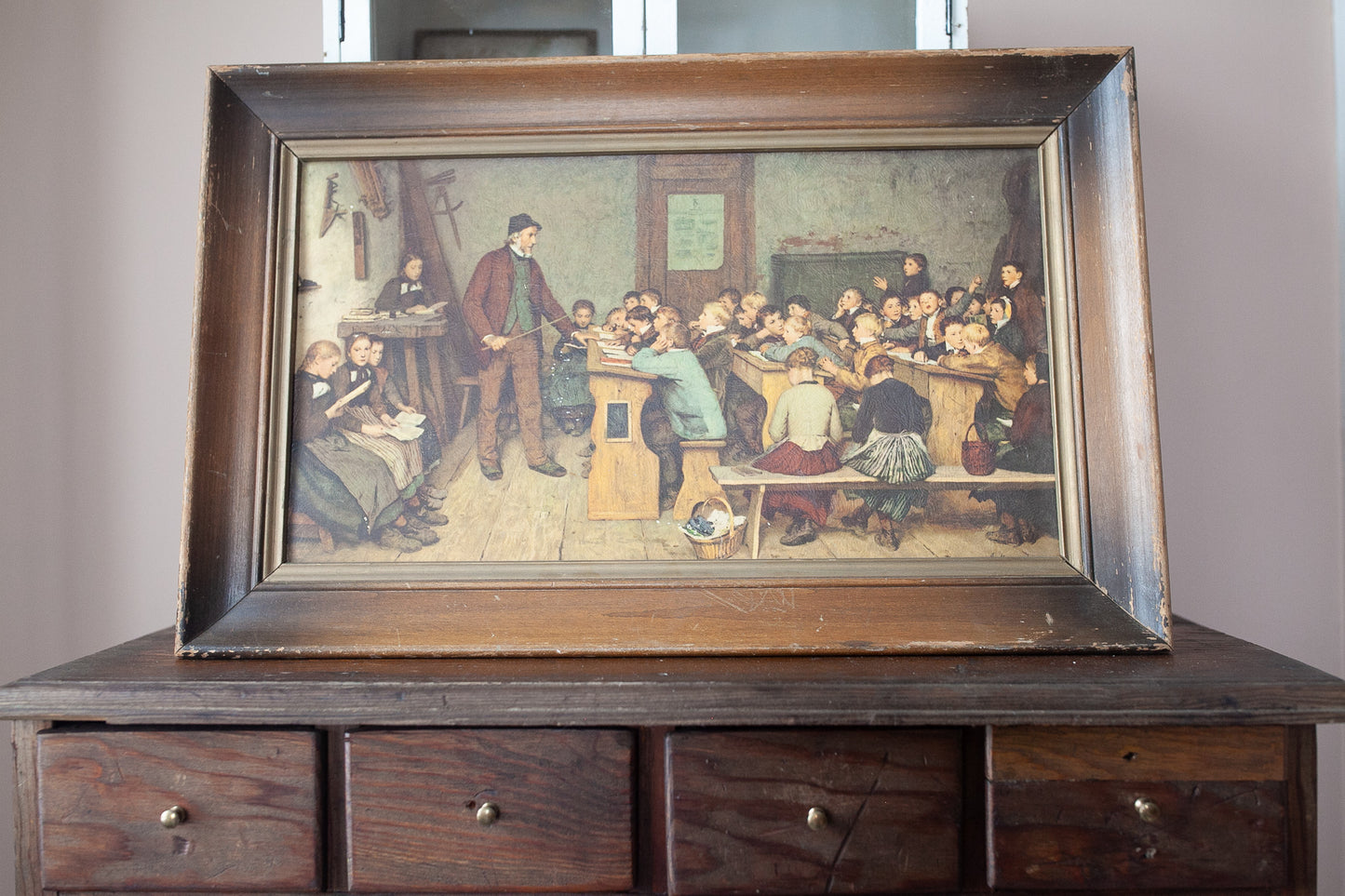Vintage Art- Classroom Art - Vintage Schoolroom - Framed Artwork