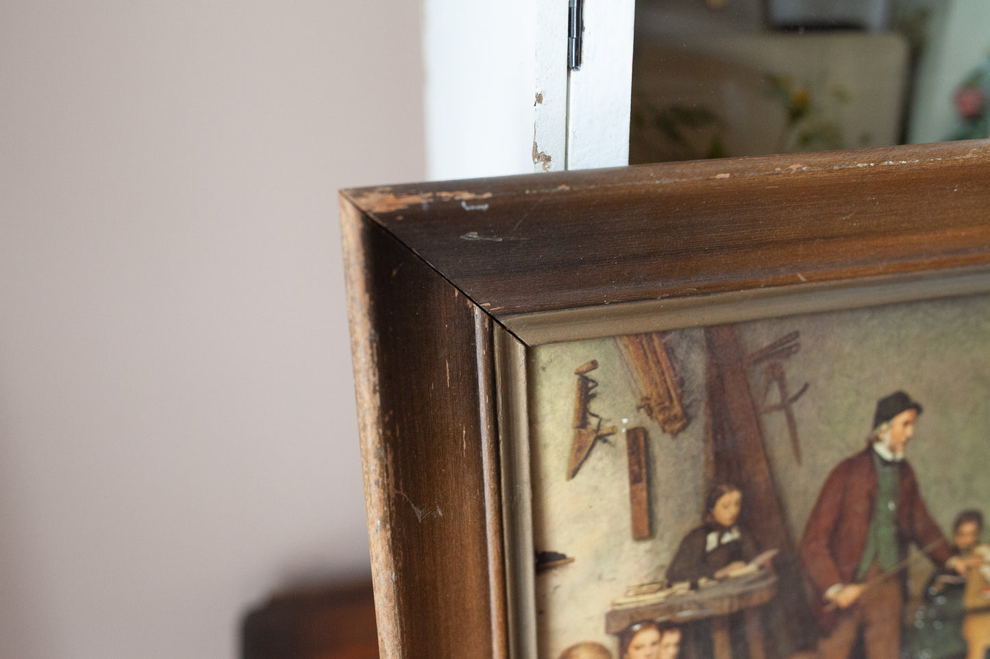 Vintage Art- Classroom Art - Vintage Schoolroom - Framed Artwork