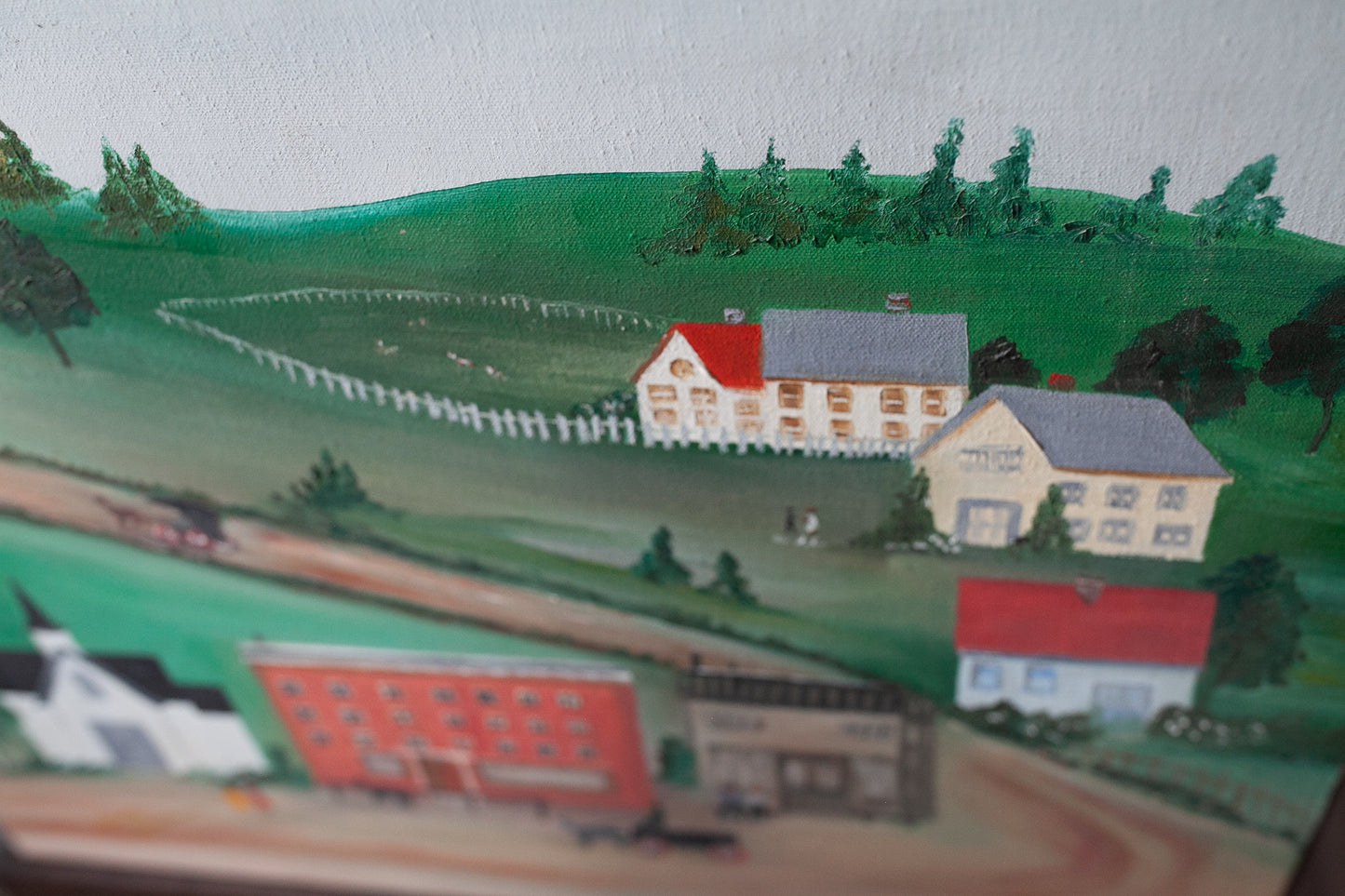 Vintage Canvas Painting - Country Scene Painting - Vintage Art