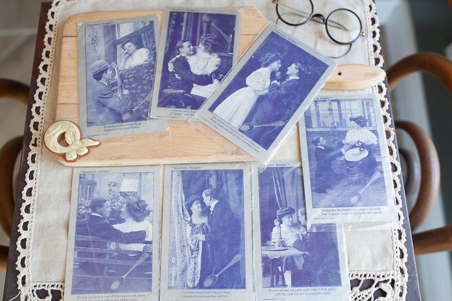 Antique Postcard- Postcards- Ephemera- Spooners Delight