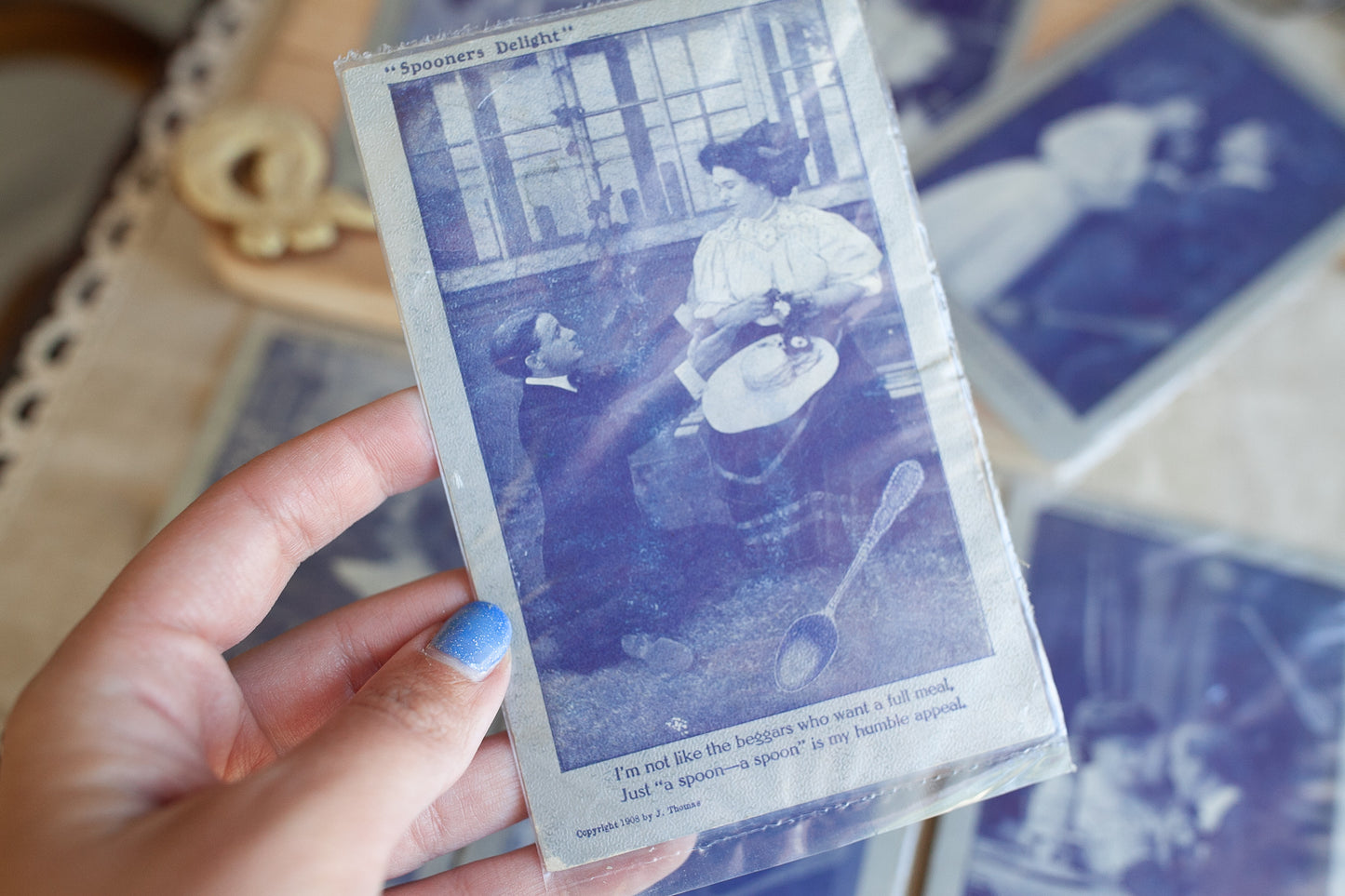 Antique Postcard- Postcards- Ephemera- Spooners Delight